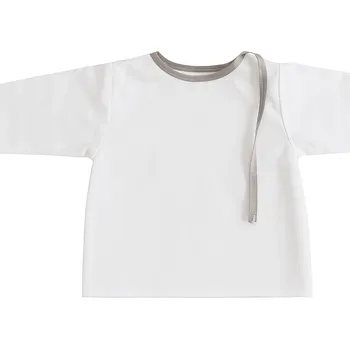 Jetex Kojenecká košilka na zavazování plátěná-lemování šedé Rozměr: 54