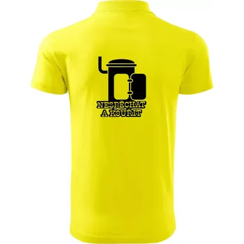 Pánská košile Nespěchat a kouřit - Polokošile pánská Pique Polo 203 - 5XL ( Citrónová )