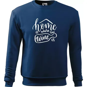 Pánská mikina Home is where wine is - Mikina Essential pánská - 3XL ( Půlnoční modrá )