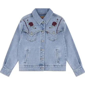 Chlapecká bunda Dětská bunda Levi's OVERSIZED WESTERN TRUCKER modrá barva, 3EN567 50X, vel. 110