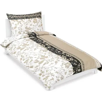 Povlečení Bellatex Povlečení bavlněné s hotelovou kapsou Béžová,Černá