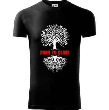 Pánské tričko Born to climb - Viper FIT - Pánské zůžené tričko - 2XL ( Černá )