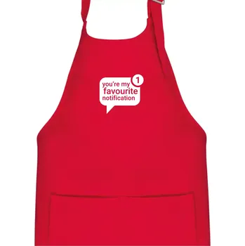 Kuchyňská zástěra You're my favourite notification - Dětská zástěra na vaření - Univerzální velikost ( Červená )