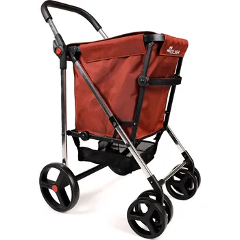 Nákupní taška Rolser Basket MF 4Big skládací nákupní vozík na kolečkách, červená oxid