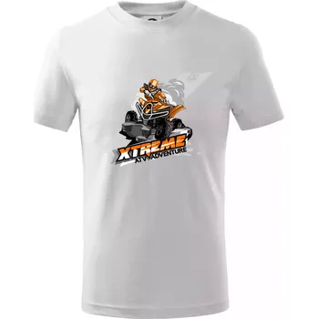 Chlapecké tričko ATV čtyřkolka Xtreme oranžová - Tričko dětské bavlněné - 98 cm / 2 roky ( Bílá )