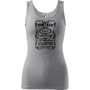 Dámské tričko Vintage Etiketa - 1947 - Dámské tílko - L ( Tmavě šedý melír )