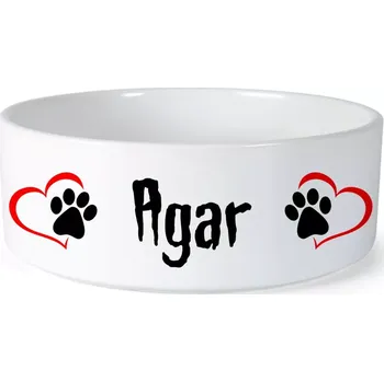 Miska pro psa Miska pro psa se jménem Agar (Keramická miska na krmivo pro psy)