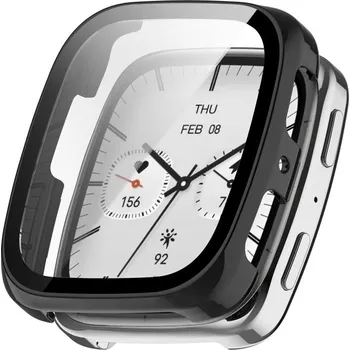 VSECHNONAMOBIL 116126 PC FULL COVER Plastový kryt se sklem pro Amazfit Active 2 (Square) černý