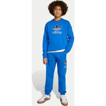 Dámská mikina adidas Mikina Trefoil JV8570 Modrá Loose Fit 13_14Y