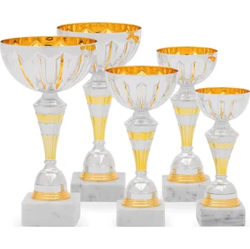 Pohár EKONOM, výška 22 cm, stříbrný/zlatý