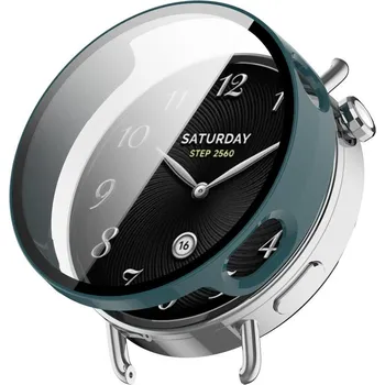 VSECHNONAMOBIL 116143 PC FULL COVER Plastový kryt se sklem pro Xiaomi Watch S4 41mm zelený