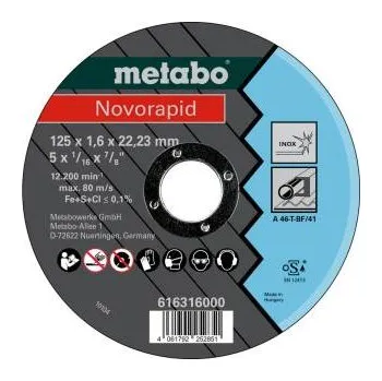 Pilový kotouč METABO Novorapid 125 x 1,6 x 22,23 Inox, TF 41 616316000