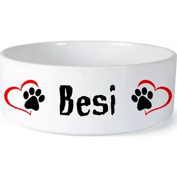 Miska pro psa Miska pro psa se jménem Besi (Keramická miska na krmivo pro psy)