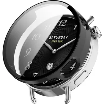 Příslušenství k chytrým hodinkám VSECHNONAMOBIL 116138 PC FULL COVER Plastový kryt se sklem pro Xiaomi Watch S4 41mm černý