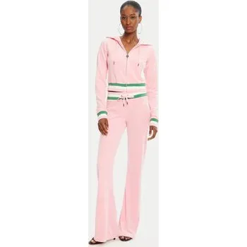 Dámská mikina Mikina Juicy Couture VELOUR CROPPED STRIPE HOODIE JCWAS225351 růžová 03X, vel. XS