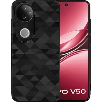 Pouzdro na tablet VSECHNONAMOBIL 117295 MY ART Ochranný kryt pro Vivo V50 5G BLACK TRIANGLES (232)