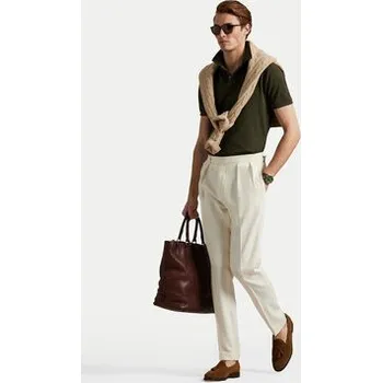 Pánská košile Polo Ralph Lauren Polokošile 710680784197 Zelená Custom Slim Fit S