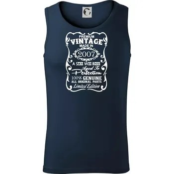 Vintage Etiketa - 2007 - Tílko pánské Core - M ( Námořní modrá (velmi tmavá - téměř černá) )