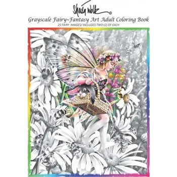 Cizojazyčná kniha Sheila Wolk GRAY SCALE FAIRY- Fantasy Art Adult Coloring Book (Brožovaná)