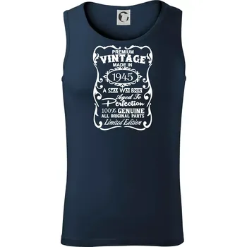 Vintage Etiketa - 1945 - Tílko pánské Core - 2XL ( Námořní modrá (velmi tmavá - téměř černá) )