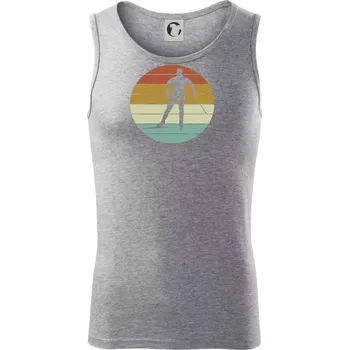 Běžkař vintage - Tílko pánské Core - L ( Tmavě šedý melír )