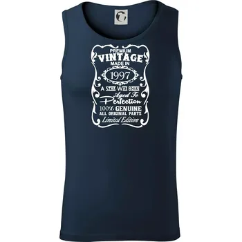 Vintage Etiketa - 1997 - Tílko pánské Core - S ( Námořní modrá (velmi tmavá - téměř černá) )