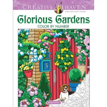 Cizojazyčná kniha Creative Haven Glorious Gardens Color by Number Coloring Book (George Toufexis)(Brožovaná)