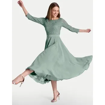 Dámské šaty Swing Koktejlové šaty 77761710 Zelená Regular Fit 48