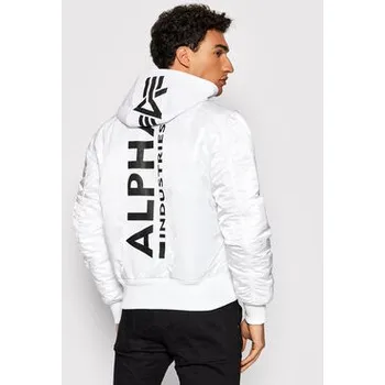 Pánský bomber Alpha Industries Bunda bomber Back Print 128113 Bílá Regular Fit L
