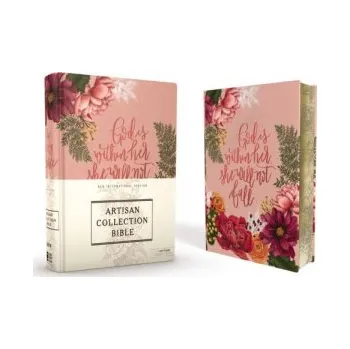 NIV, Artisan Collection Bible, Cloth over Board, Pink Floral, Designed Edges under Gilding, Red Letter, Comfort Print (Zondervan)(Pevná)