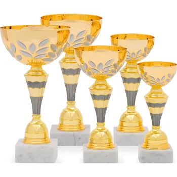 Pohár EKONOM, výška 22 cm, zlatý/stříbrný