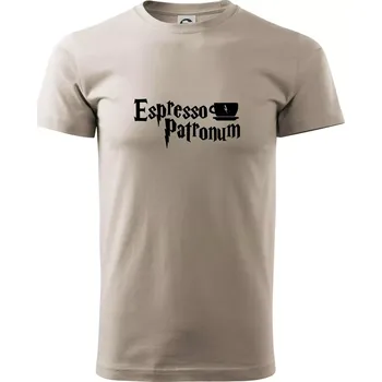 Pánské tričko Harry - Espresso Patronum - Klasické pánské triko vyšší gramáže - M ( Ledově šedá )