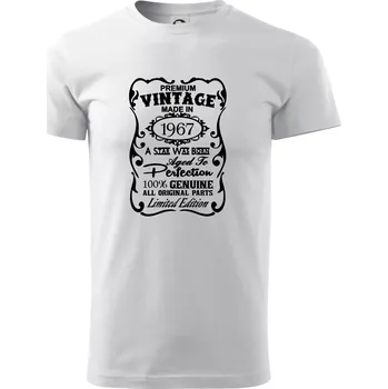 Pánské tričko Vintage Etiketa - 1967 - Triko extra velké (5-8XL) - 8XL ( Bílá )