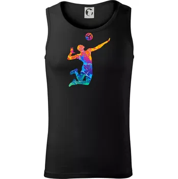 Volejbalista splash s míčem - Tílko pánské Core - XL ( Černá )