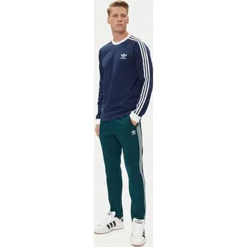 Pánská košile adidas S dlouhým rukávem adicolor Classics 3-Stripes IM9428 Tmavomodrá Slim Fit XL