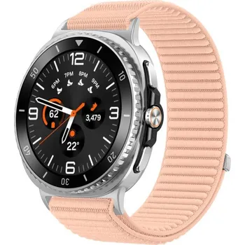 Ostatní příslušenství k chytrým hodinkám VSECHNONAMOBIL 116985 NYLON Vyměnitelný řemínek pro Samsung Galaxy Watch8 / Watch8 Classic světle růžový