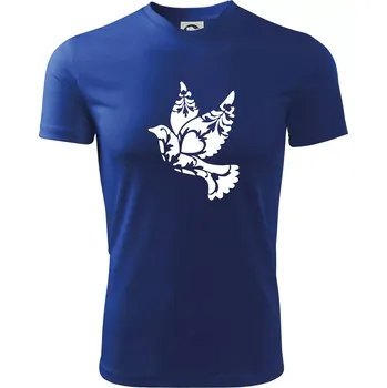 Chlapecké tričko Ptáček vzorovaný - Dětské triko sportovní (dresovina) - 146 cm/10 let ( Královská modrá )