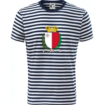 Pánské oblečení Malta - statní znak - Triko na vodu - 2XL ( Prouhovaná )