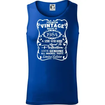 Vintage Etiketa - 1984 - Tílko pánské Core - L ( Královská modrá )