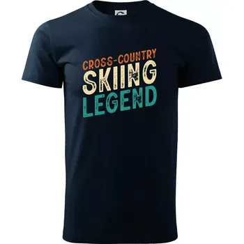 Pánské tričko CROSS-COUNTRY Skiing Legend - Triko extra velké (5-8XL) - 6XL ( Námořní modrá (velmi tmavá - téměř černá) )