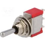 Přepínač páčkový Polohy 3 SP3T (ON)-OFF-(ON) 2A/250VAC