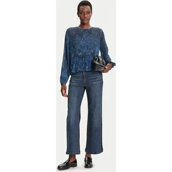 Dámské džíny Desigual Jeansy Twist 25WWDD14 Tmavomodrá Wide Leg L