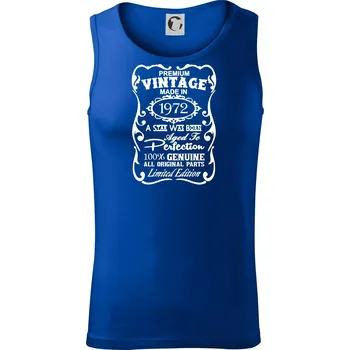 Vintage Etiketa - 1972 - Tílko pánské Core - XL ( Královská modrá )