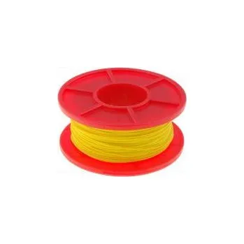 elektrický kabel Vodič drát Cu 30AWG žlutá kynar 460 (PVDF) 300V 50m