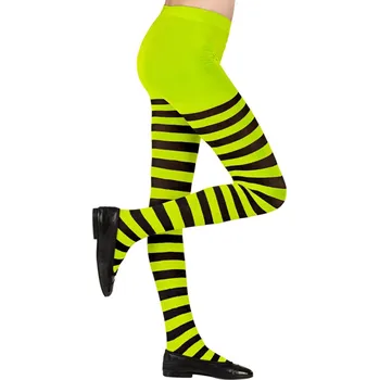 Volný čas WIDMANN Punčocháče dětské zeleno-černé pruhované (7-10 let)