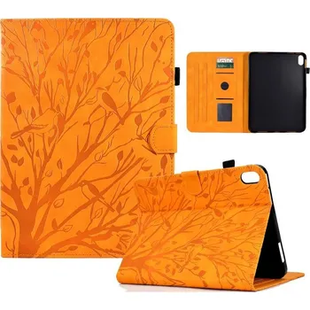 Pouzdro na tablet VSECHNONAMOBIL 116328 ART BIRDS Zaklápěcí obal pro Xiaomi Redmi Pad 2 oranžový