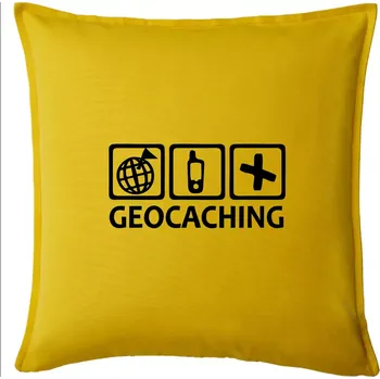 Polštář Geocaching ikony - Polštář 50x50 - 50x50 - Pouze potah ( Žlutá )