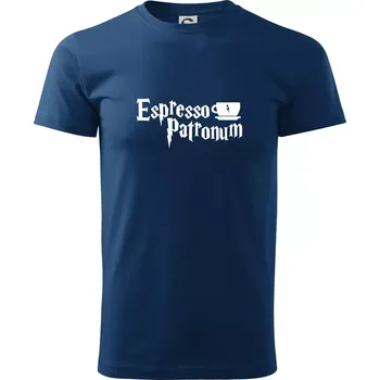 Pánské tričko Harry - Espresso Patronum - Klasické pánské triko vyšší gramáže - 4XL ( Půlnoční modrá )