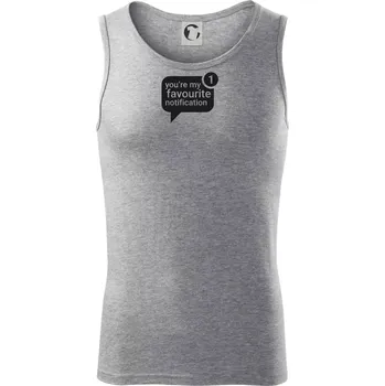 You're my favourite notification - Tílko pánské Core - L ( Tmavě šedý melír )