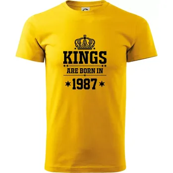 Kings are born in 1987 - Triko extra velké (5-8XL) - 6XL ( Žlutá )